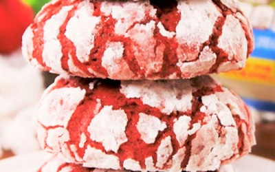 Red Velvet Crinkle Cookies