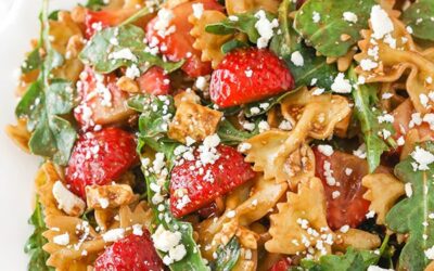 Summer Strawberry Balsamic Pasta Salad