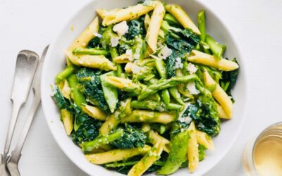 Pasta Primavera with Asparagus, Peas & Kale