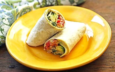 Summer Hummus, Cucumber & Avocado Wrap